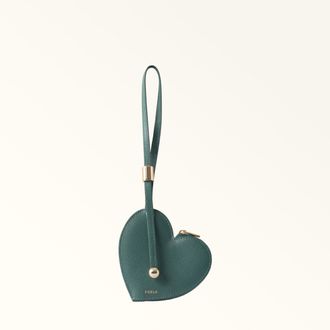 Furla Laura Coin Case S Edera Green Green Textured Leather Woman
