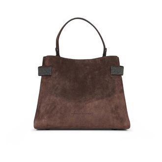 Brunello Cucinelli Essence Top-Handle Bag - female - Brunello Cucinelli - Handbags - Brown - ONE SIZE - Bags