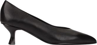 Pedro Miralles Zwarte leren damesschoenen elegante stijl - Dames - Pumps - Zwart - 35 EU - Leer - Schoenen