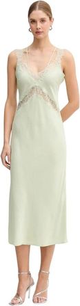 Pinko Midi Slip Dress - Dames - Casual kleedjes - Groen - XS - Kleedjes