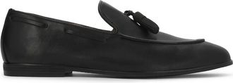 Kazar Zwarte leren loafers met klassieke stijl details - Heren - Loafers - Zwart - 42 EU - Leer - Schoenen