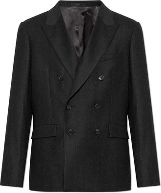 Paul Smith Wol Blazer met Dubbele Split - Heren - Blazers - Grijs - XL - Wol - Jassen
