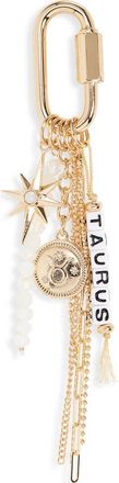 Chelsea28 Zodiac Bead Bag Charm in Taurus- White Multi- Gold at Nordstrom