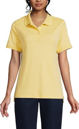 Lands End School Uniform Short Sleeve Interlock Polo Shirt in Maize at Nordstrom, Size X-Large