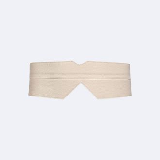 Florez jeans Womens Chalt&eacute;n Slim Leather Belt In Ivory