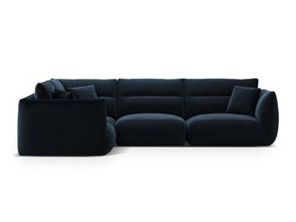 CXL by Christian Lacroix Sof&aacute; esquinero izquierdo 5 plazas de terciopelo azul regio