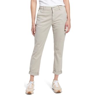 AG - Adriano Goldschmied Caden Crop Twill Trousers in Sulfur Dry Dust at Nordstrom, Size 31