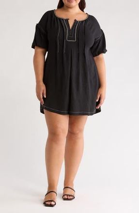 Max Studio Bubble Sleeve Dress in Black at Nordstrom Rack, Size 1X
