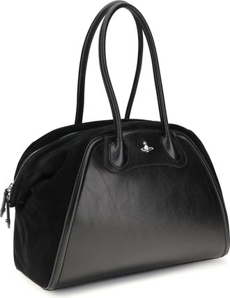 Vivienne Westwood Womens Shirley Shoulder Bag Black Calf Leather Bos Taurus