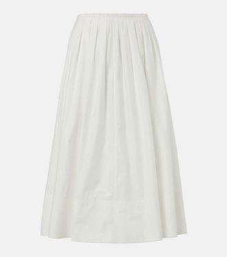 Proenza Schouler White Label Austin gathered cotton midi skirt