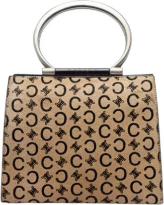 Celine Pre-owned Pony Hair Top Handle Bag - Dames - Vintage Handtas - Bruin - ONE Size - Leer - Vintage