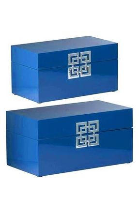 A & B Home Set of 2 Decorative Boxes in Blue at Nordstrom Rack