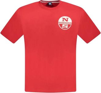 North Sails Rood Katoenen T-shirt - Heren - T-shirts - Rood - M - Katoen - Tops