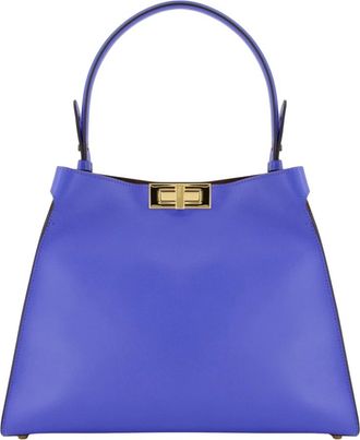 Fendi Way Medium - Dames - Handtassen - Blauw - ONE Size - Leer - Tassen