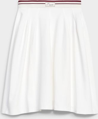 Marni Womens White jersey balloon skirt