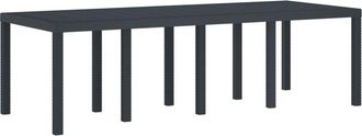 vidaXL Mesa de Jardín Antracita 250 x 100 x 73 cm ratán sintético Vidaxl