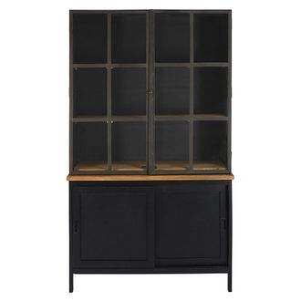 Maisons du monde Aparador con 4 puertas de mango y acacia negro