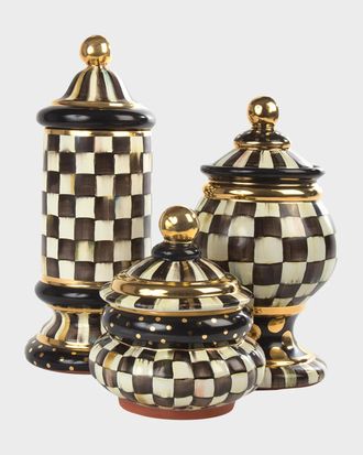 MacKenzie-Childs Courtly Check Column Canister