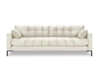 BLOOMINGLOFT 4-Sitzer Designsofa Mamaia Samt - Soft Beige