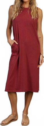 Dylan Mia Sleeveless Crew Neck Dress In Red