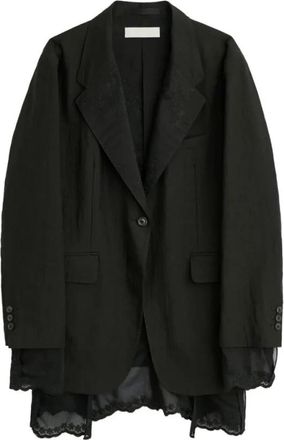 Our Legacy Reversible Drip Blazer - Dames - Blazers - Zwart - S - Linnen - Jassen