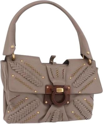 Ferragamo Pre-owned Shoulder Bag - Dames - Vintage Schoudertas - Bruin - ONE Size - Leer - Vintage