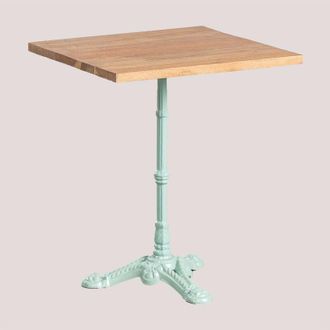 Sklum Mesa De Bar Cuadrada En Madera De Acacia Vienna Sklum