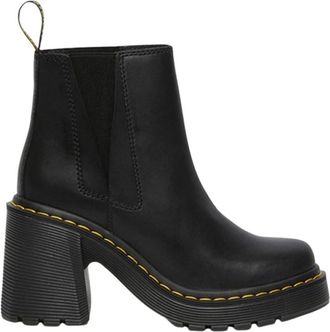 Dr. Martens Spence leren Chelsea boots met uitlopende hak - Dames - Laarzen met Hak - Zwart - 39 EU - Leer - Schoenen