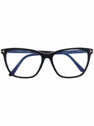 Tom Ford Eyewear square frame glasses - women - Acetate - 55 - Black