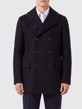 Tagliatore Double-Breasted Knee-Length Wool Coat with Cuff Straps