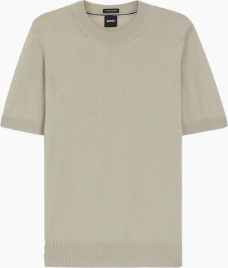 HUGO BOSS Mens H Umauro Sweater Stone - Cream - Size: 38
