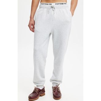 Cotton On Mens Baggy Cuffed Track Pant in Grey Marle at Nordstrom, Size Medium