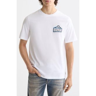 Scotch & Soda Crewneck Graphic T-Shirt in Bright White at Nordstrom Rack, Size Xx-Large