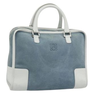 Loewe Pre-owned Hand Bag - Dames - Pre-owned - Blauw - Maat: ONE Size Leer