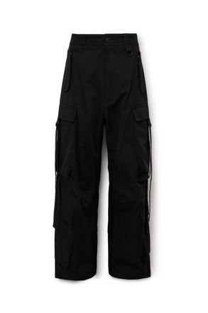 Givenchy Wide-Leg Embellished Cotton-Twill Cargo Trousers