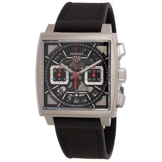 Tag Heuer Pre-owned Tag Heuer Monaco Chronograph Automatic Black Dial Mens Watch CBL2183.FT6236