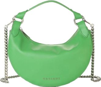 Orciani Stijlvolle Liberty/Vanity Tas met Kettingriem - Dames - Handtassen - Groen - ONE Size - Leer - Tassen