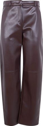 Max Mara Smmsospiro Eco Leather Barril Trousers