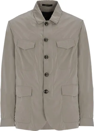 Montecore Grey Tech Fabric Flap-Pocket Jacket
