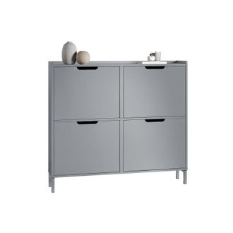 SoBuy Zapatero Estrecho Con 4 Solapas Organizador Para Zapatos De Entrada 100 X 19 X 90 Cm Gris Fsr100-hg Sobuy Es