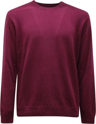 Ferrante Wol/Cashmere Trui - Heren - Ronde hals truien - Paars - S - Wol - Truien & Vesten