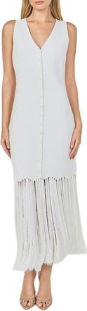 endless rose Fringe Knit Midi Dress in Ivory at Nordstrom, Size X-Small