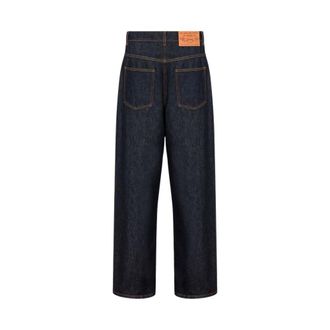 Moschino Cotton Denim Trousers - male - Moschino - Straight Fit Jeans - Blue - 2XL - Jeans