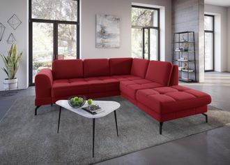Sit&more Ecksofa »Bendigo L-Form« inklusive Sitztiefenverstellung, Bodenfreiheit 15 cm, in 2 Fussfarben