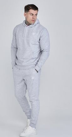 Siksilk Mens Grey Marl Hoodie and Joggers Set XXL