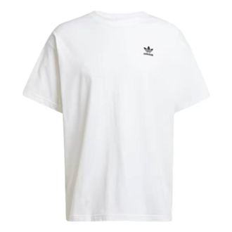 adidas Essentials Polera Trifolio Oversized Asia Sizing White Black JD0373