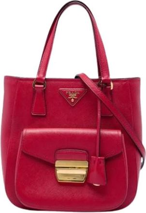 Prada Pre-owned Saffiano Satchel - - Pre-owned - Donna - Rosso - ONE SIZE