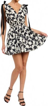 En Saison Laurel Mini Dress In Black/ivory