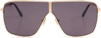 Tom Ford Huxley Zonnebril - unisex - Zonnebrillen - Geel - 68 MM - Accessoires