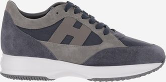 Hogan interactieve sneakers van su&egrave;de en mesh